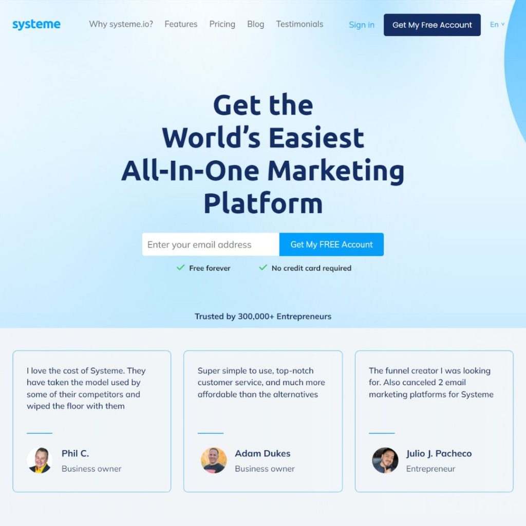 systeme io for selling marketizing and delivering courses online